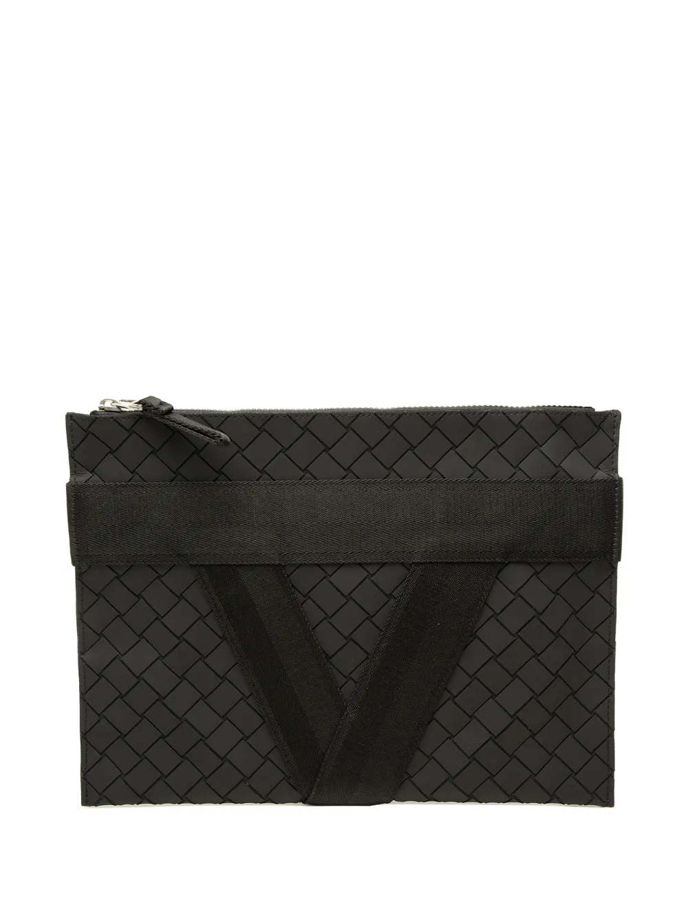 Bottega Veneta Pre-Owned 2012-2026 Rubber Intrecciato clutch bag - Black