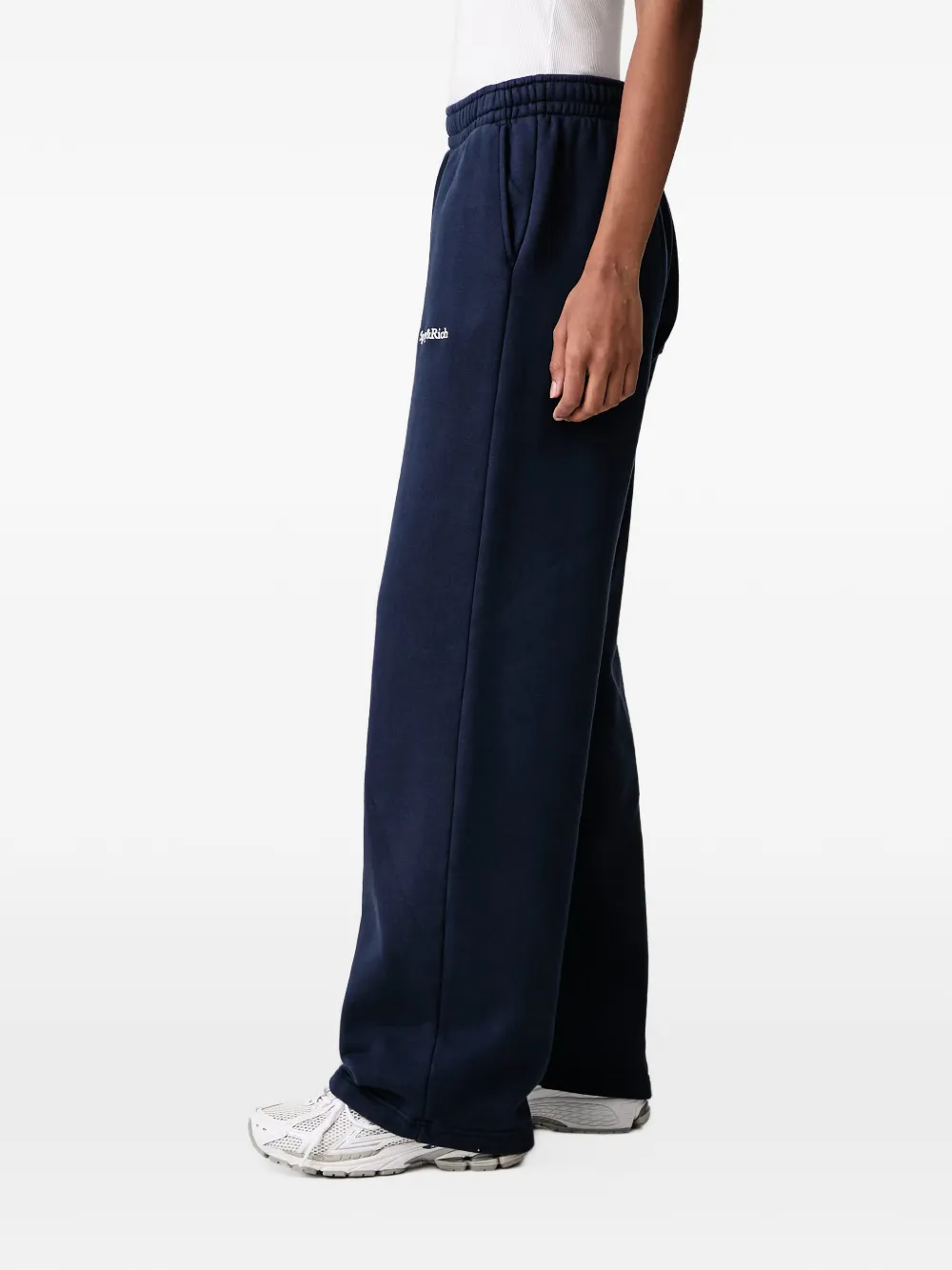 Sporty & Rich Blakely Serif logo-embroidered track pants Blauw
