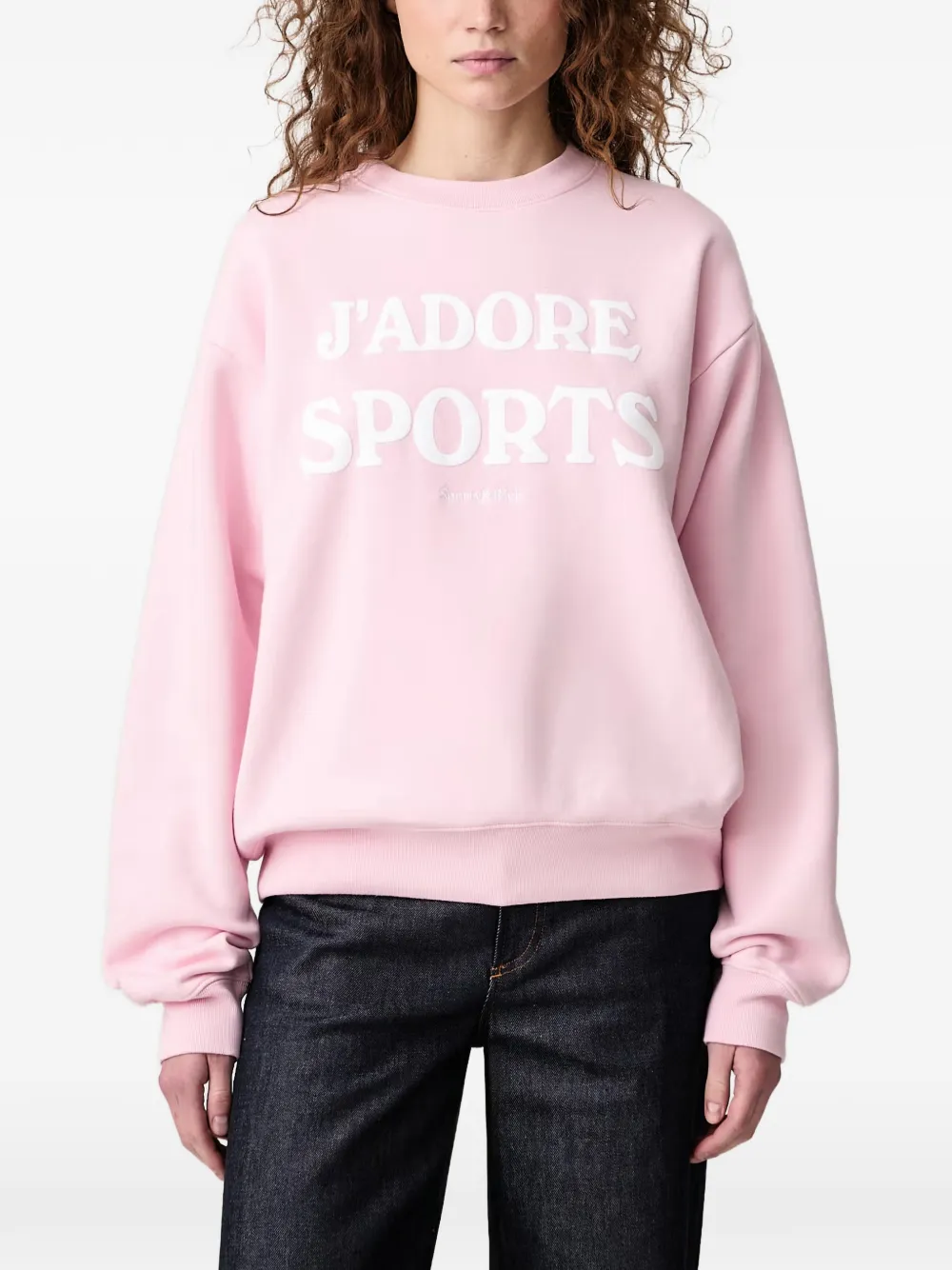 Sporty & Rich J'adore logo-print sweater - Rosa