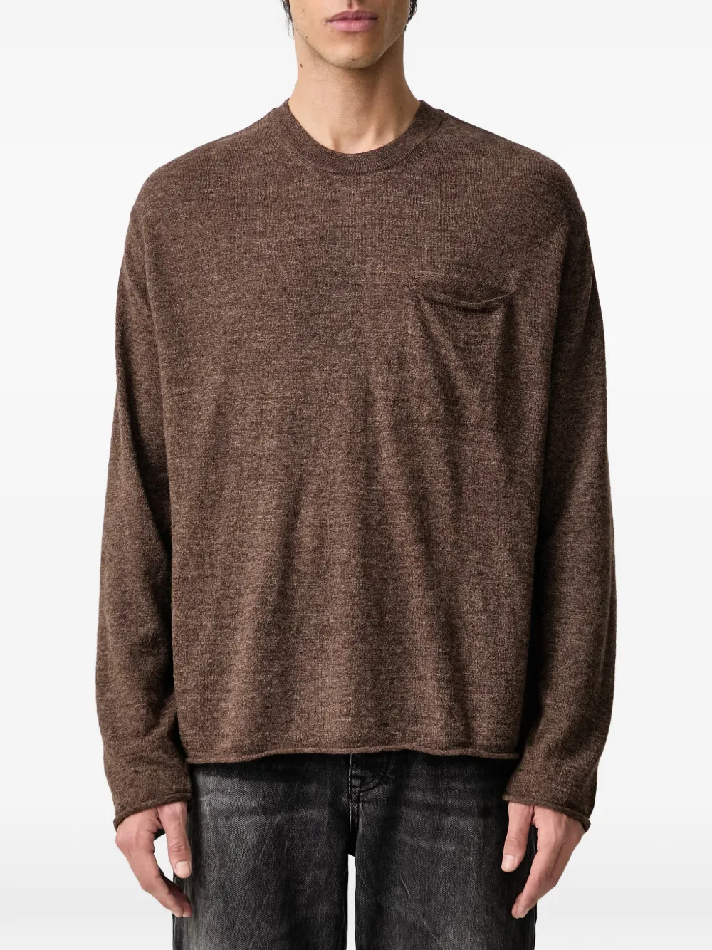 Represent GH knitted long sleeve top Bruin