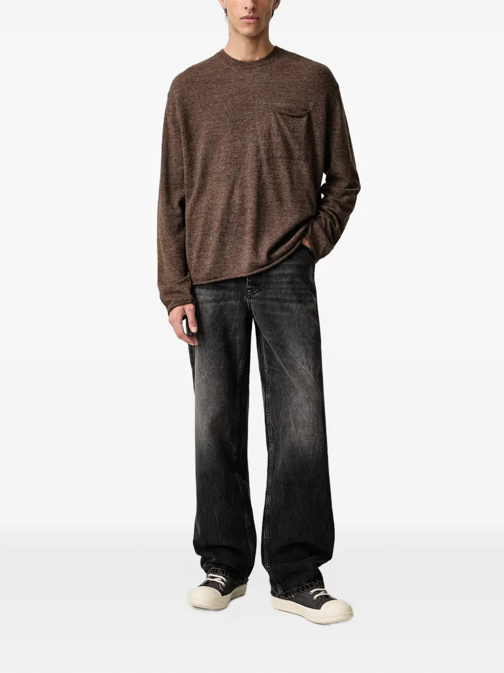 Represent GH knitted long sleeve top Bruin