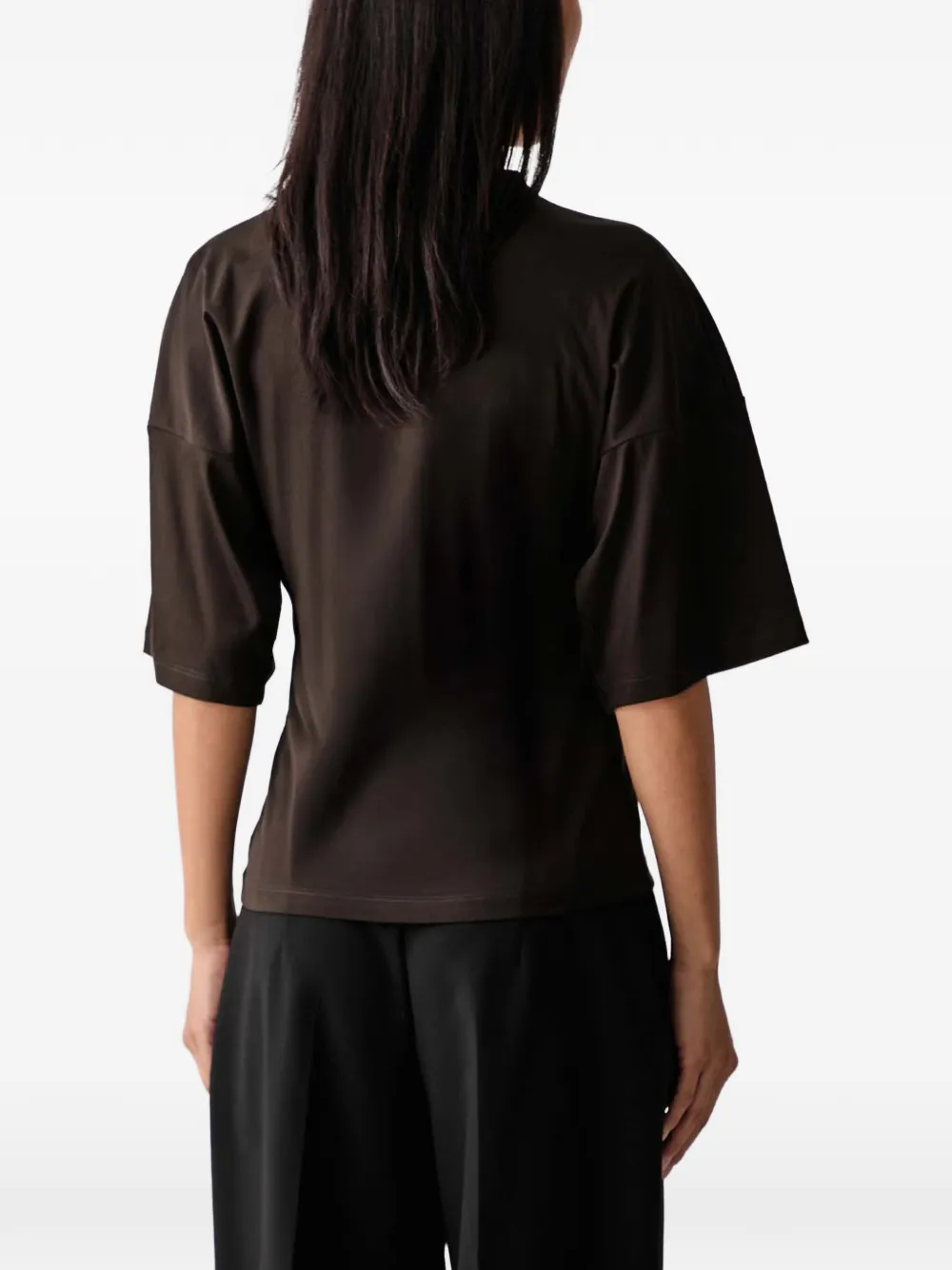 Sessùn Naktis button-embellished pleated top Bruin