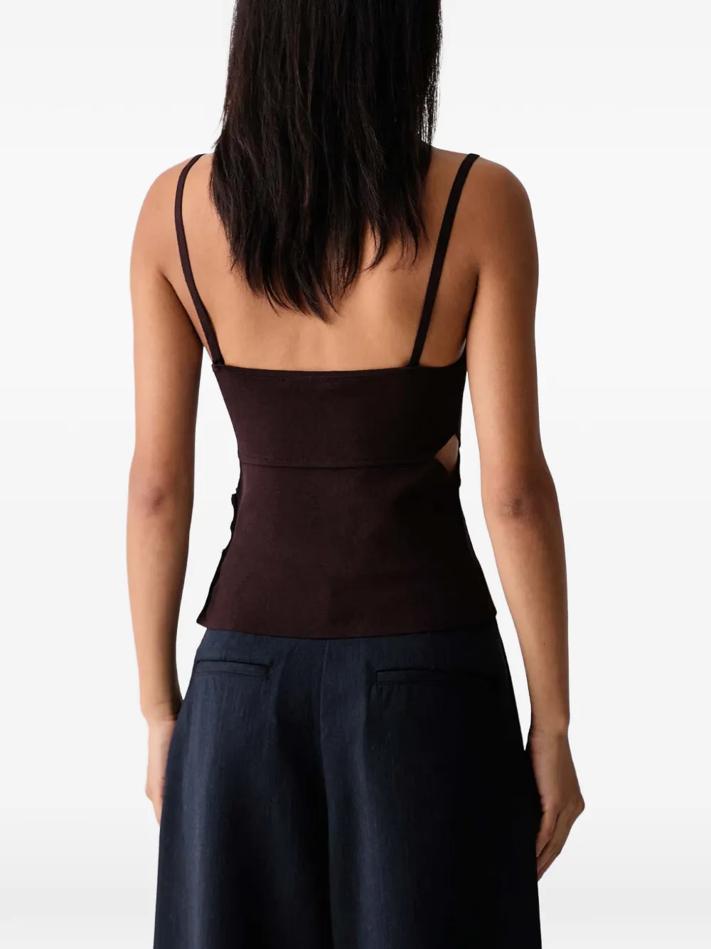 Sessùn Lally hook-fastening sleeveless top Bruin