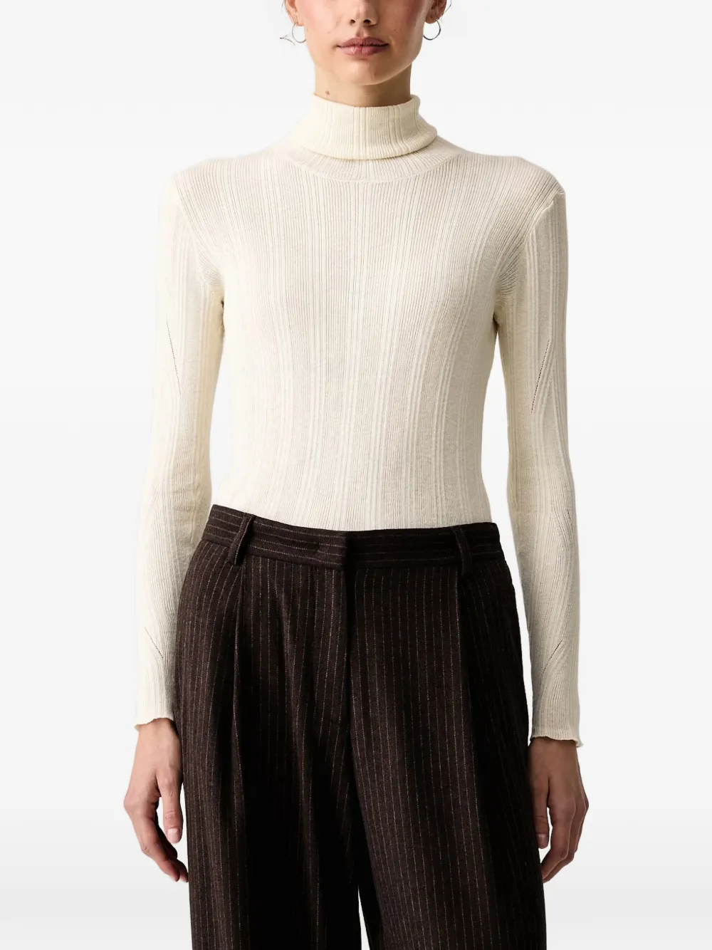 Sessùn Norte ribbed-knit roll-neck sweater - Toni neutri