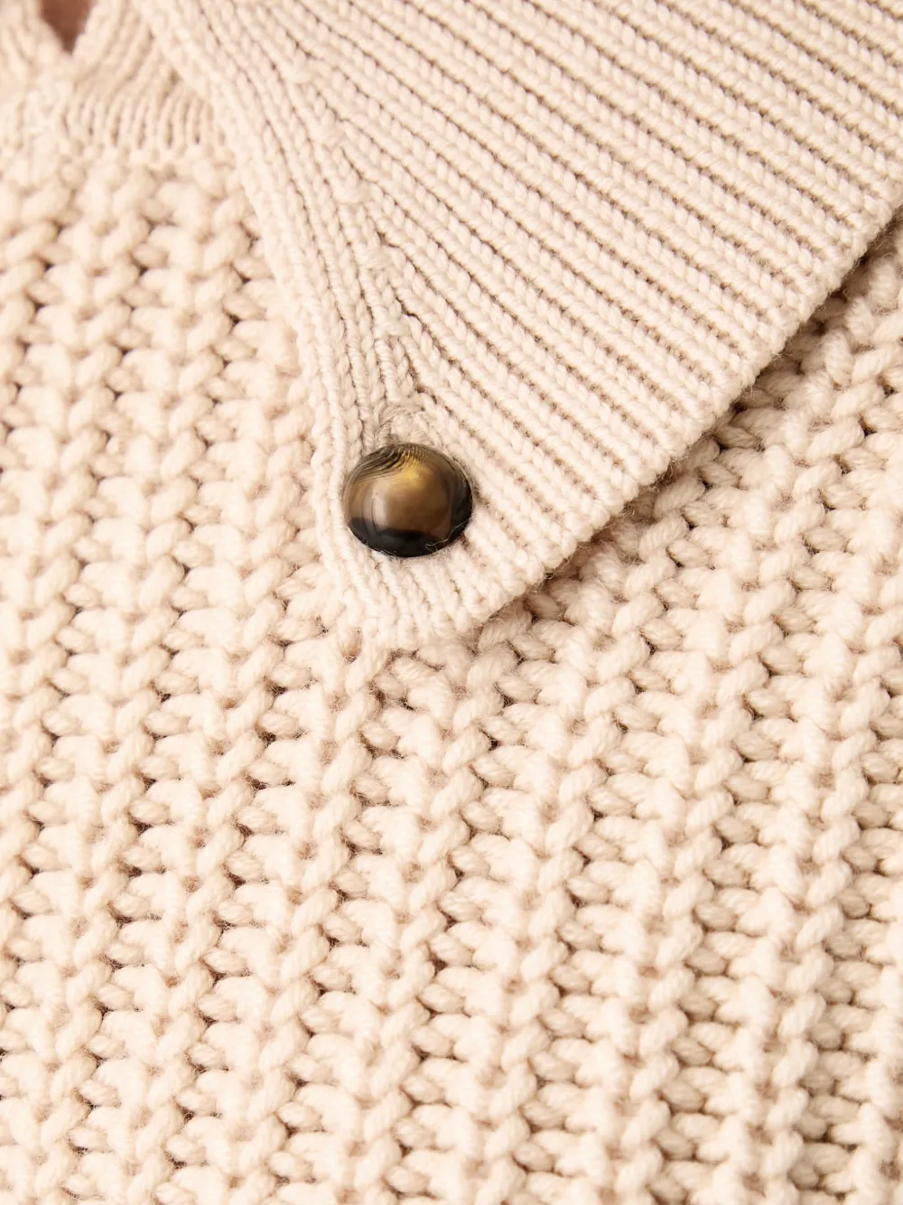 Sessùn Afang button-detail ribbed sweater Beige