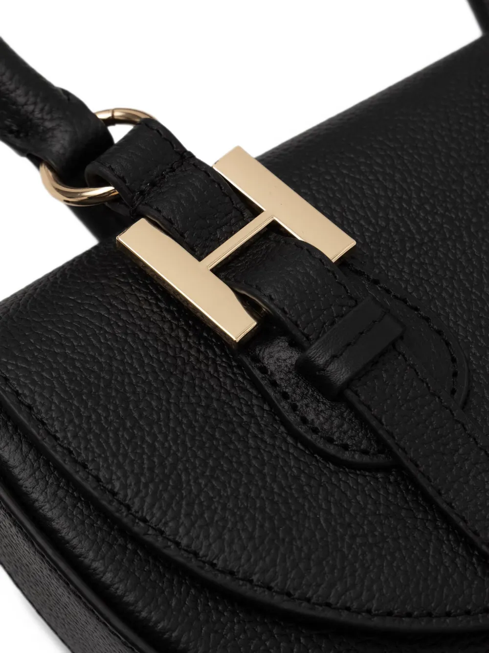 Silvian Heach x New Martina logo-plaque pebbled tote bag Zwart