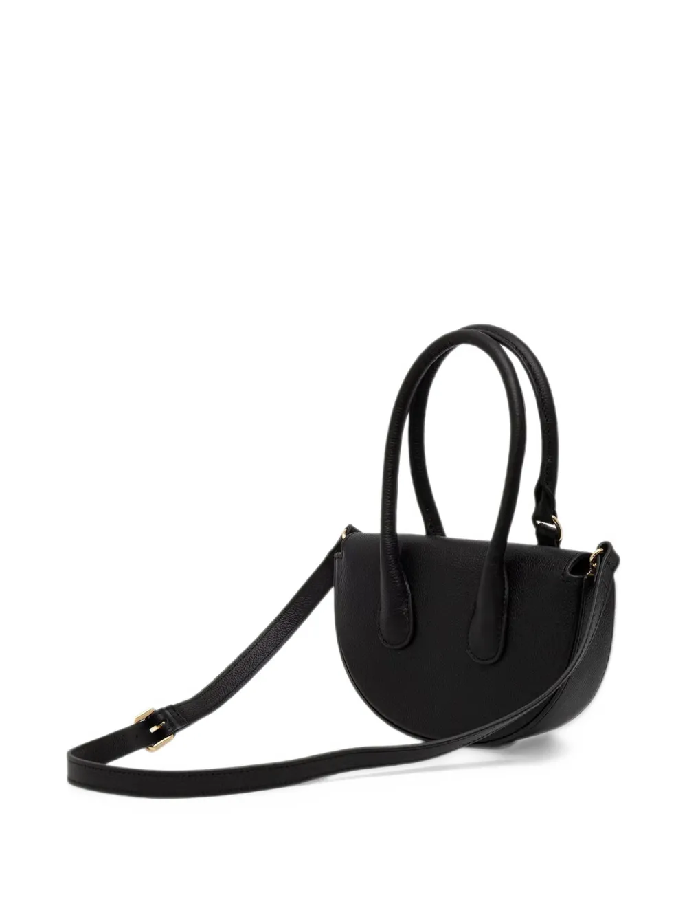Silvian Heach x New Martina logo-plaque pebbled tote bag Zwart