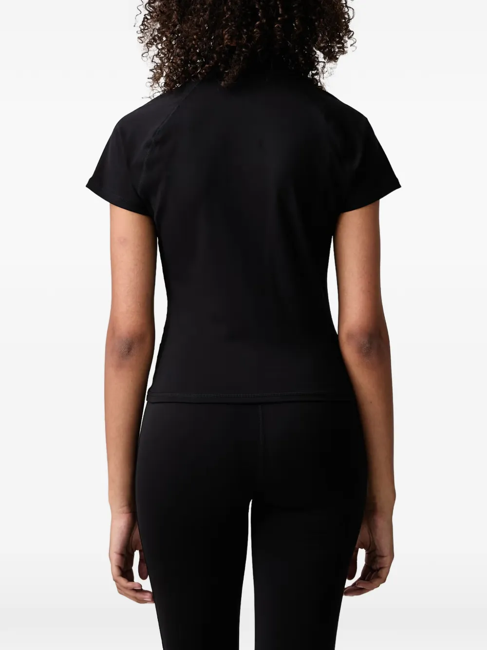 Sporty & Rich Fifi Bold zip-up T-shirt Zwart