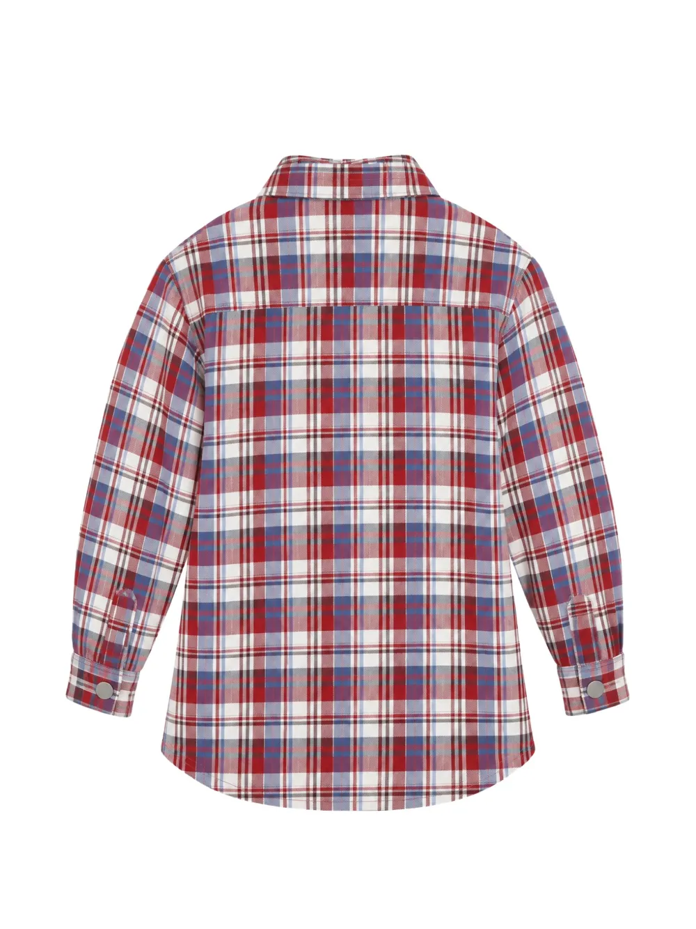 DONDUP KIDS check-pattern button-up shirt Rood