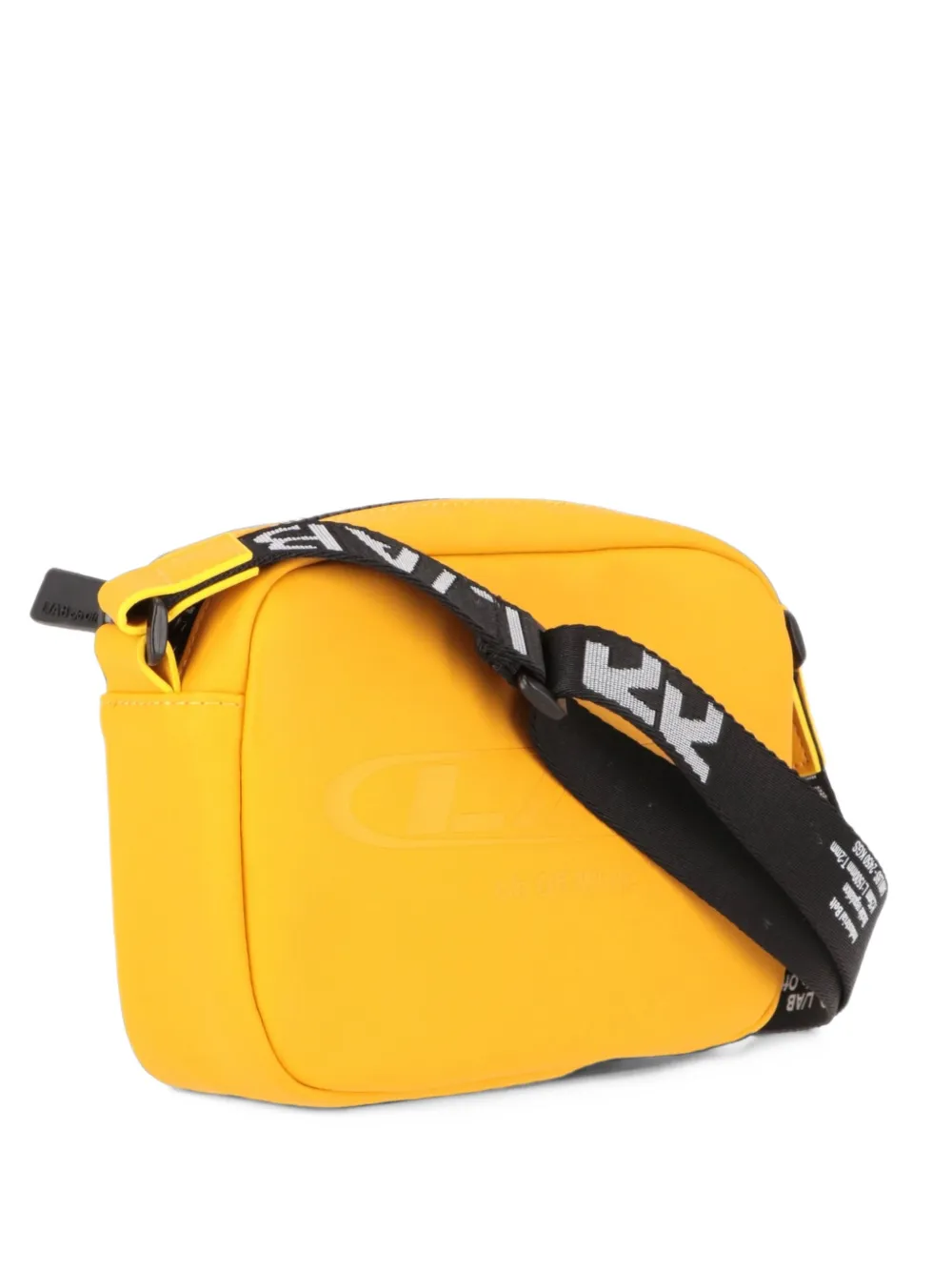 L/ab c/o Off-White logo-embossed industrial-strap shoulder bag - Giallo