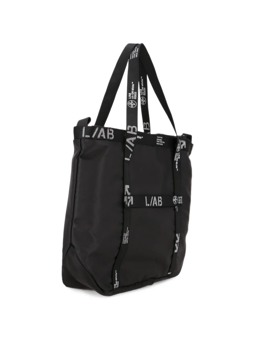 L ab c o Off-White Shopper met logo-print Zwart