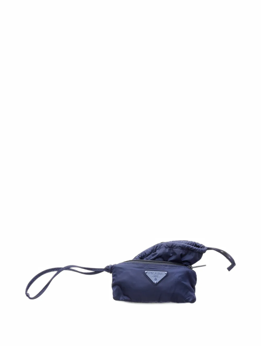 Prada Foldable Re-Nylon pouch Blauw