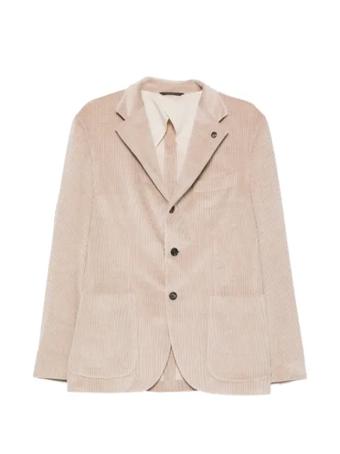Peserico corduroy-texture single-breasted jacket