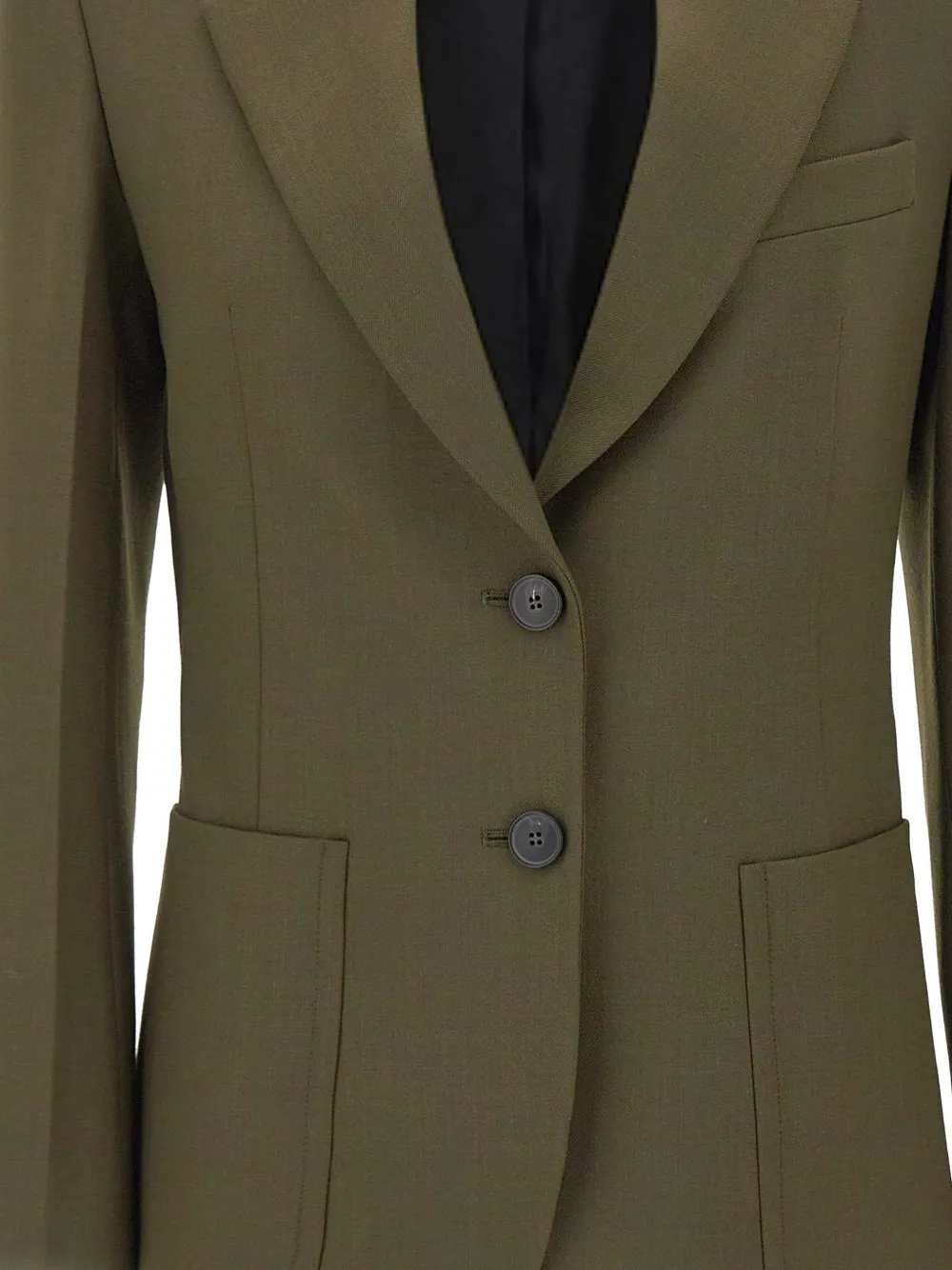 Victoria Beckham Katherine single-breasted blazer Groen