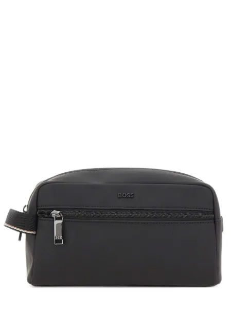 BOSS Zeph logo-plaque wash bag