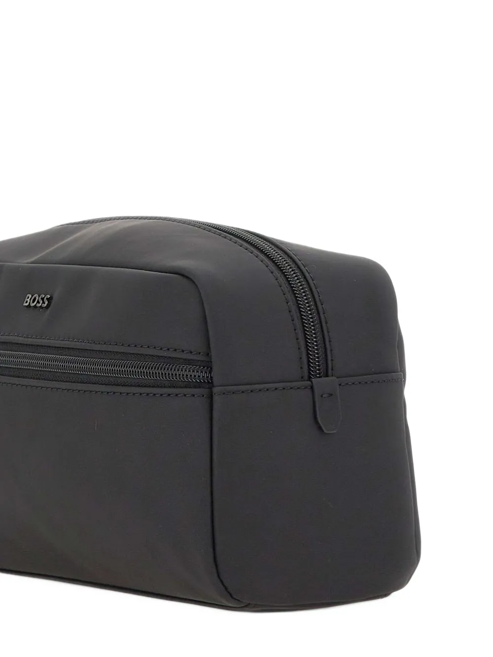 BOSS Zeph logo-plaque wash bag Zwart