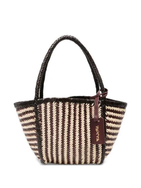 VIPERA Ruby Stripes woven-design leather tote bag