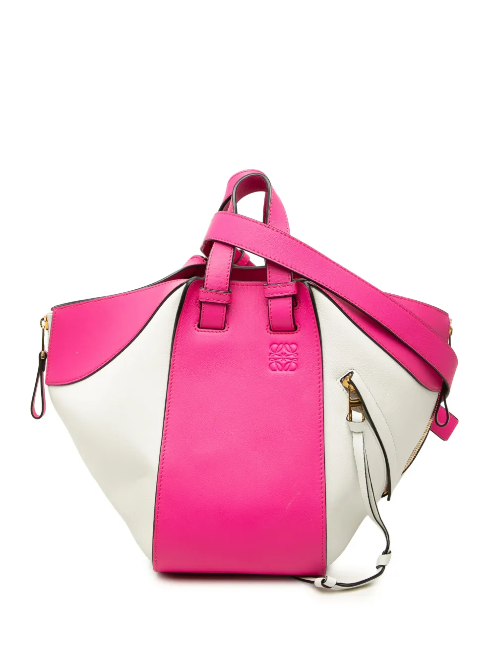 Loewe Pre-Owned 2017 Medium Bicolor Leather Hammock satchel - Rosa