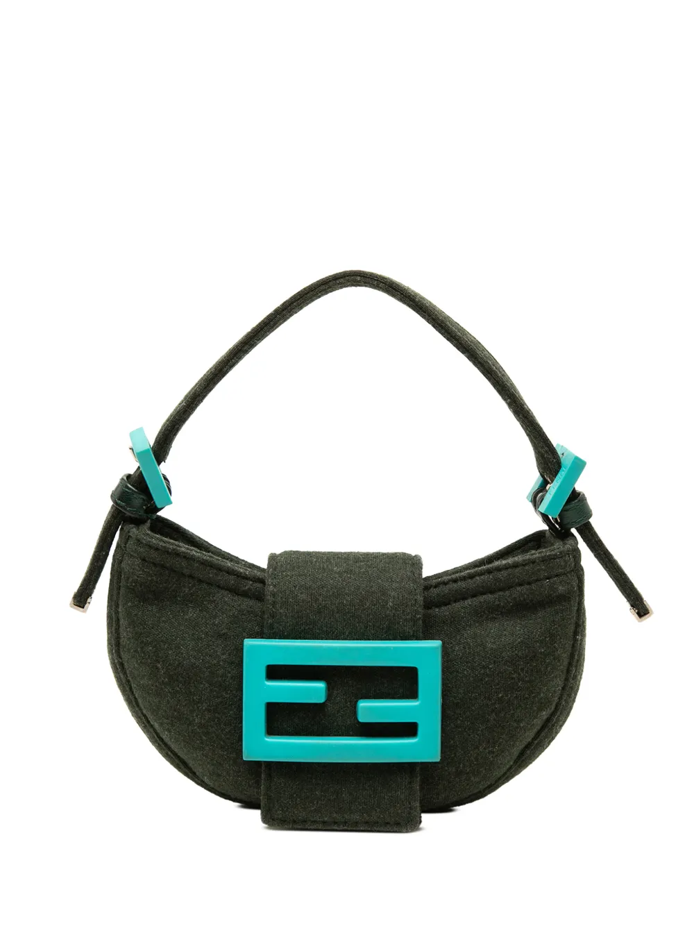 Fendi Pre-Owned 2000-2010 Mini Wool Croissant handbag - Grün