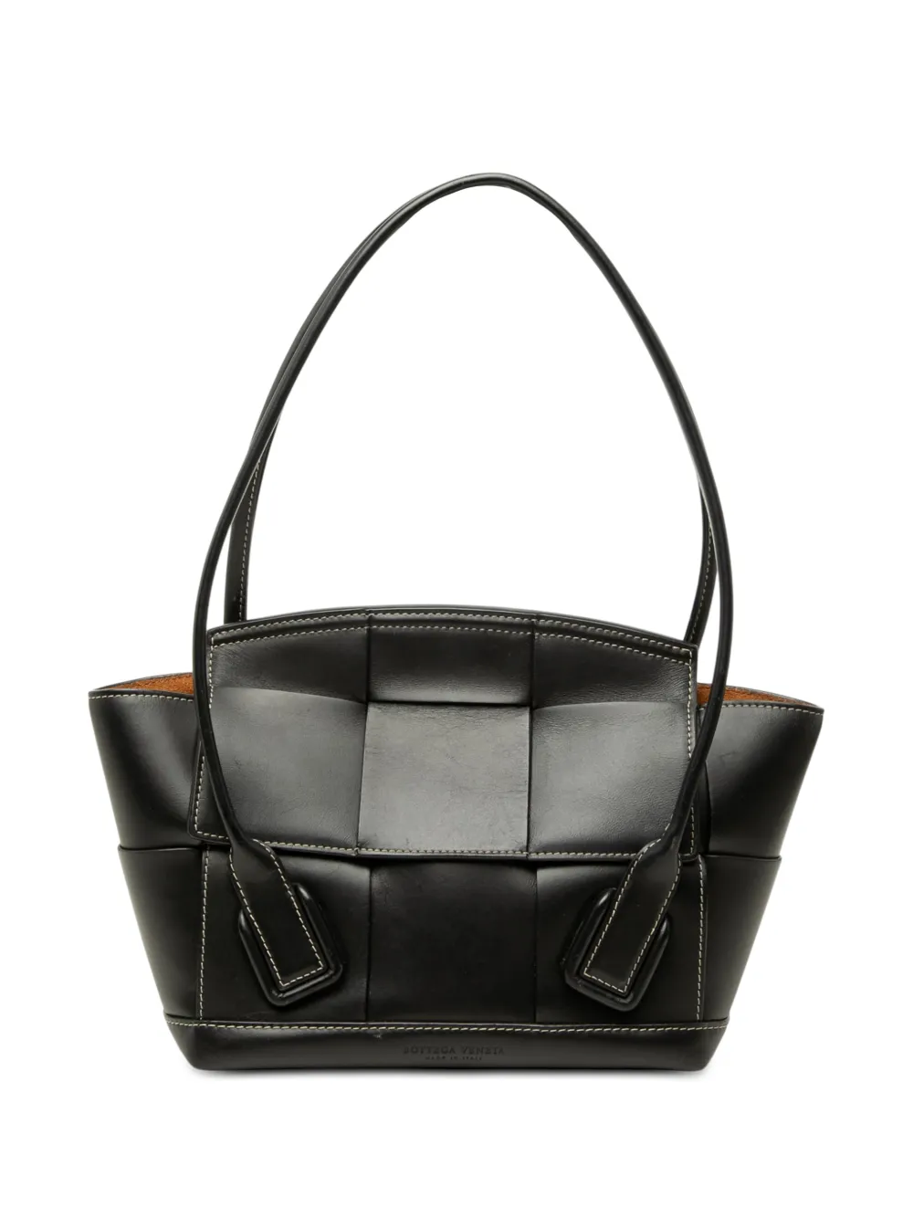 Bottega Veneta Pre-Owned 2012-2026 Small Calfskin Maxi Intrecciato Arco satchel - Black