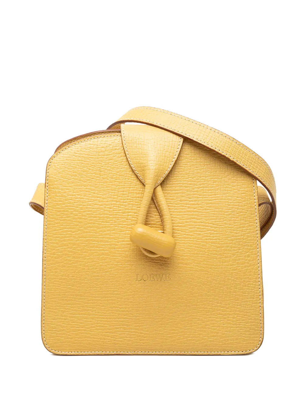 Loewe Pre-Owned 1990-2010 Leather Turn Lock crossbody bag - Giallo