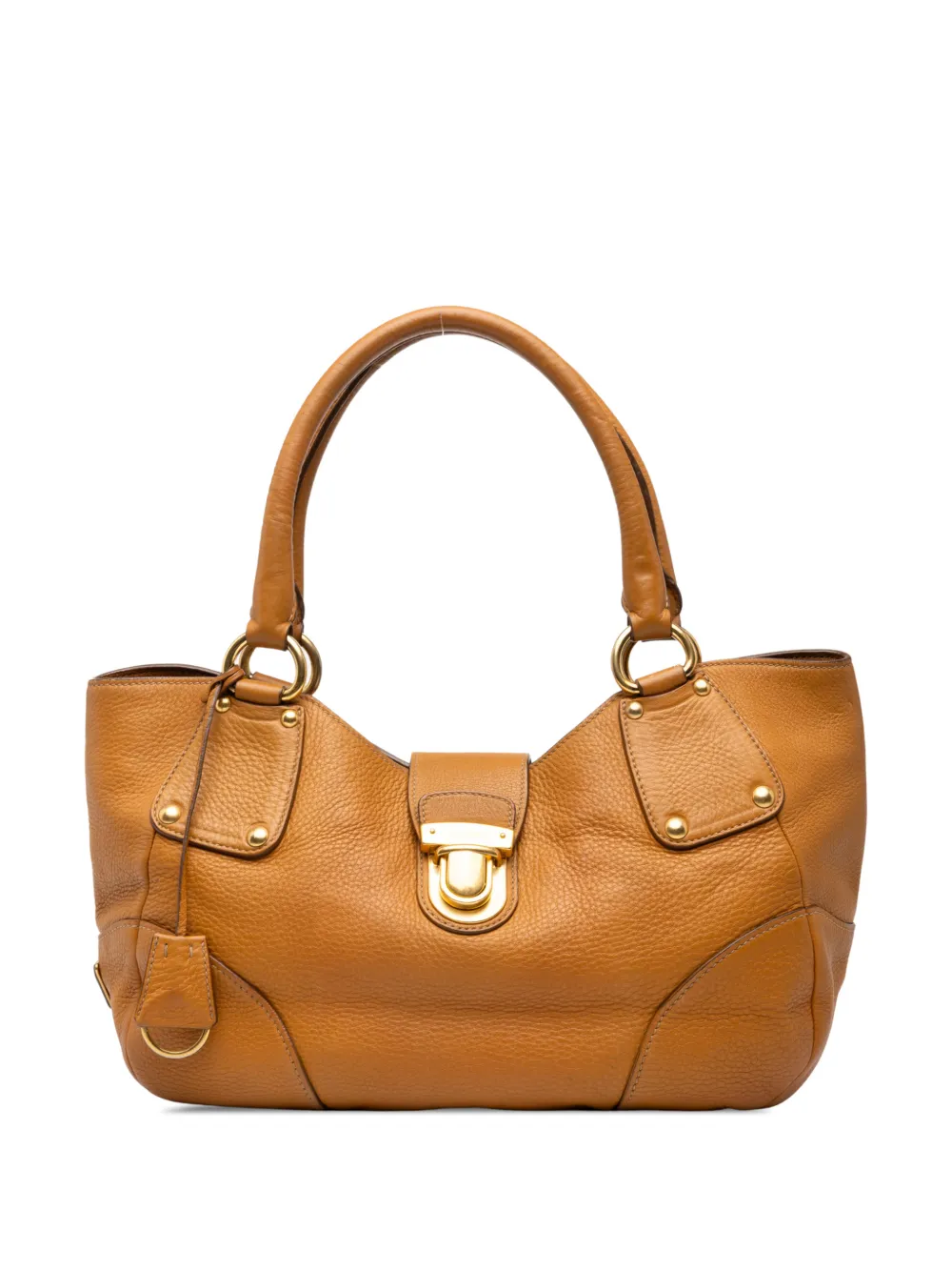 Prada Pre-Owned 2000-2013 Vitello Daino Push Lock tote bag - Marrone