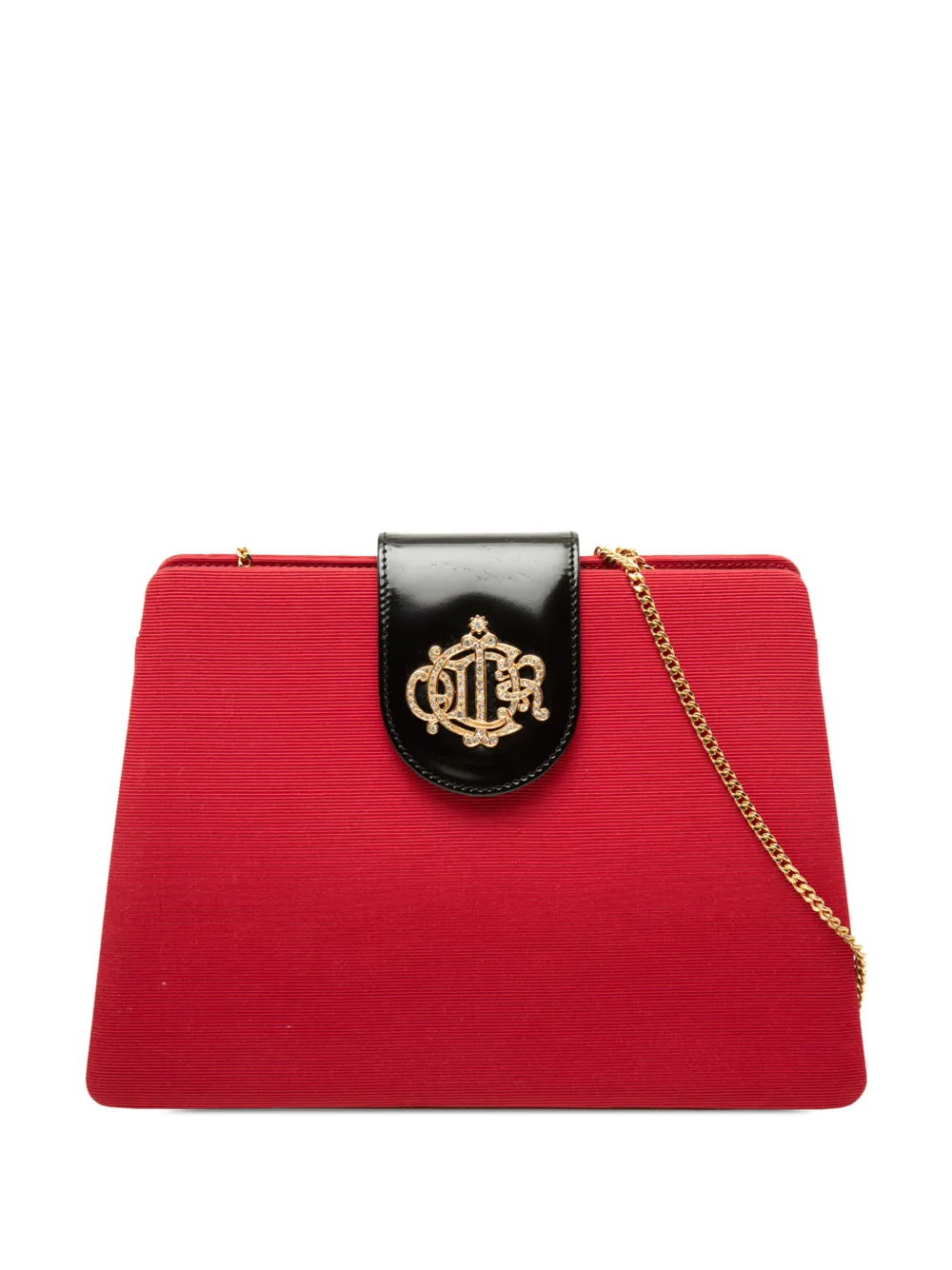 Christian Dior Pre-Owned 20th Century Canvas Crystal Embellished Logo crossbody bag - Rosso