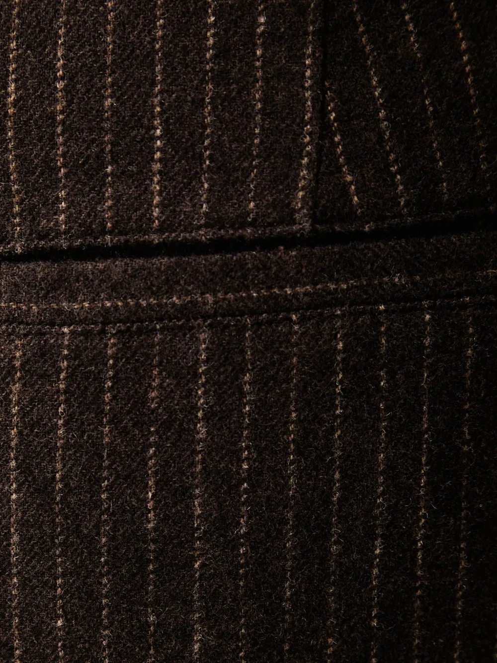 Sessùn Orozco pinstripe-pattern pleated trousers Bruin