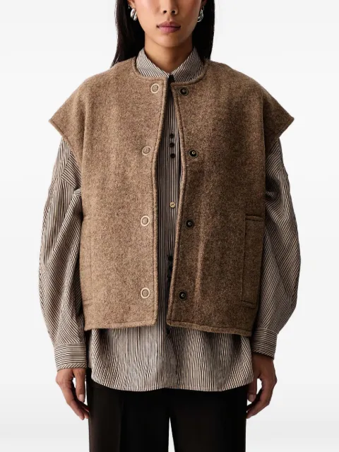 Sessùn Hanzo button-up sleeveless jacket