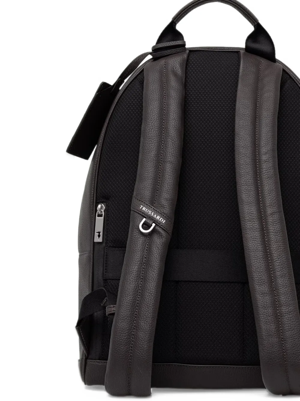 Trussardi Office pebbled leather backpack Bruin