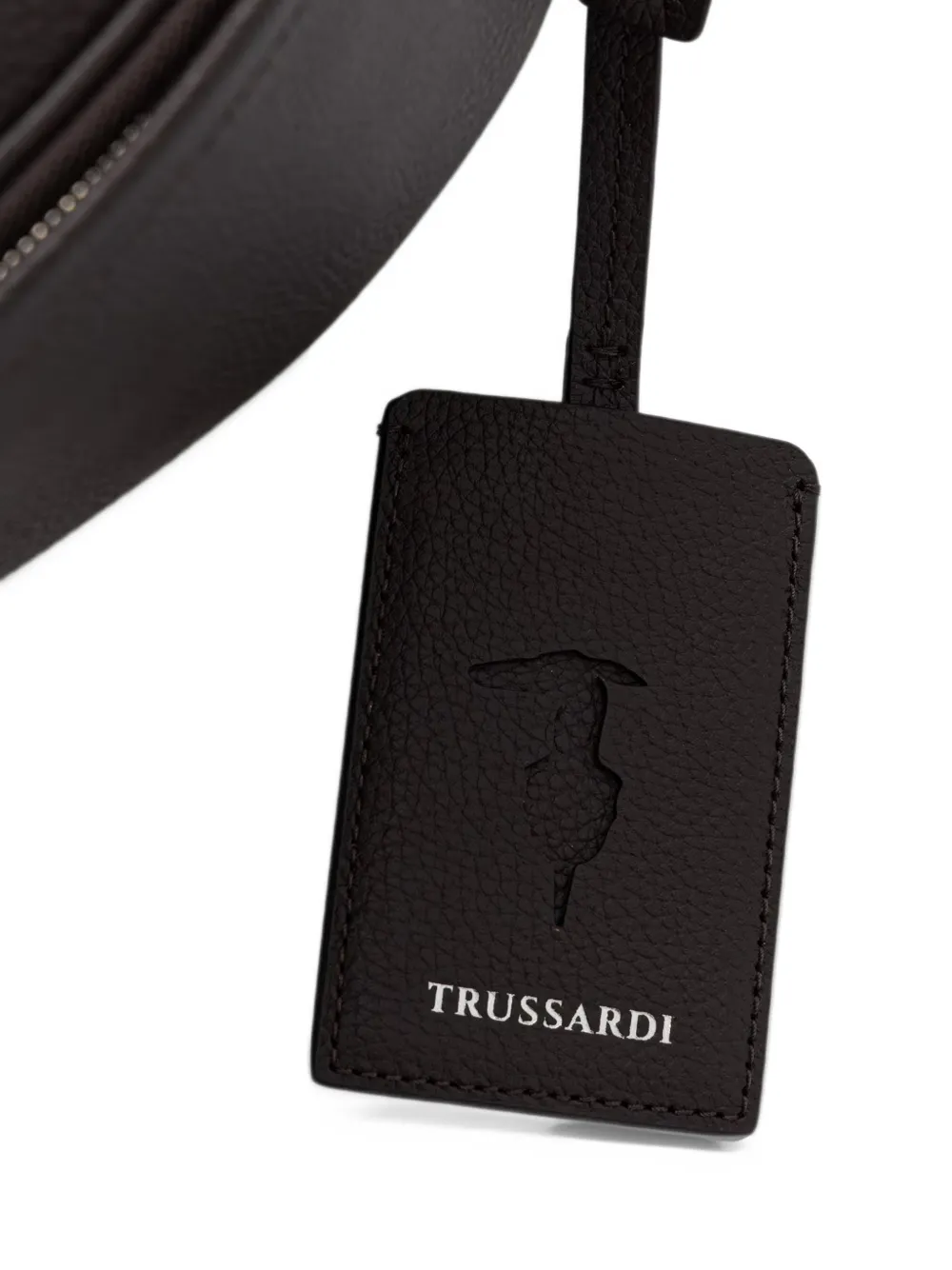 Trussardi Office pebbled leather backpack Bruin
