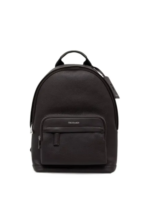 Trussardi Office pebbled leather backpack