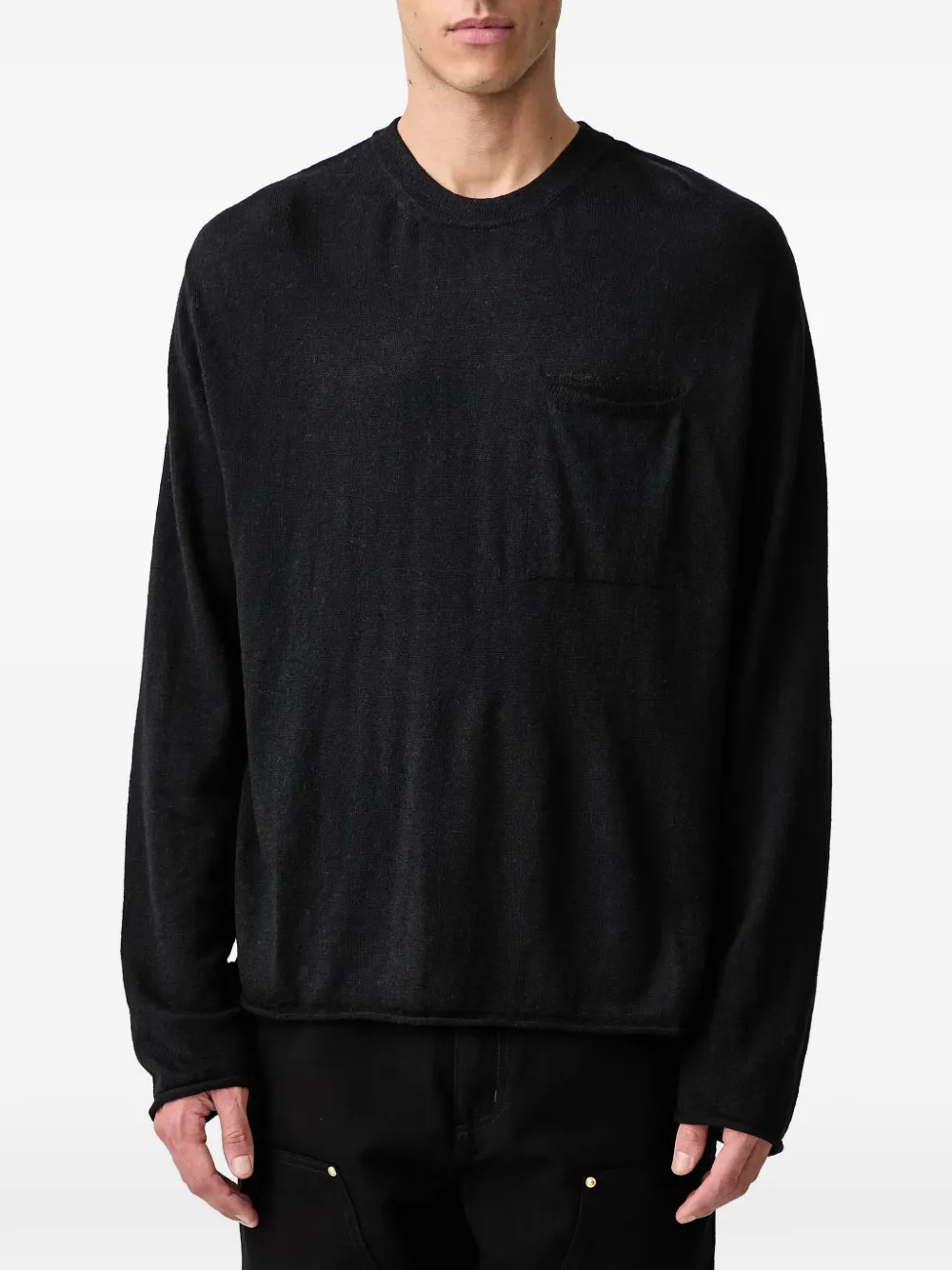 Represent GH knitted long-sleeve top Zwart