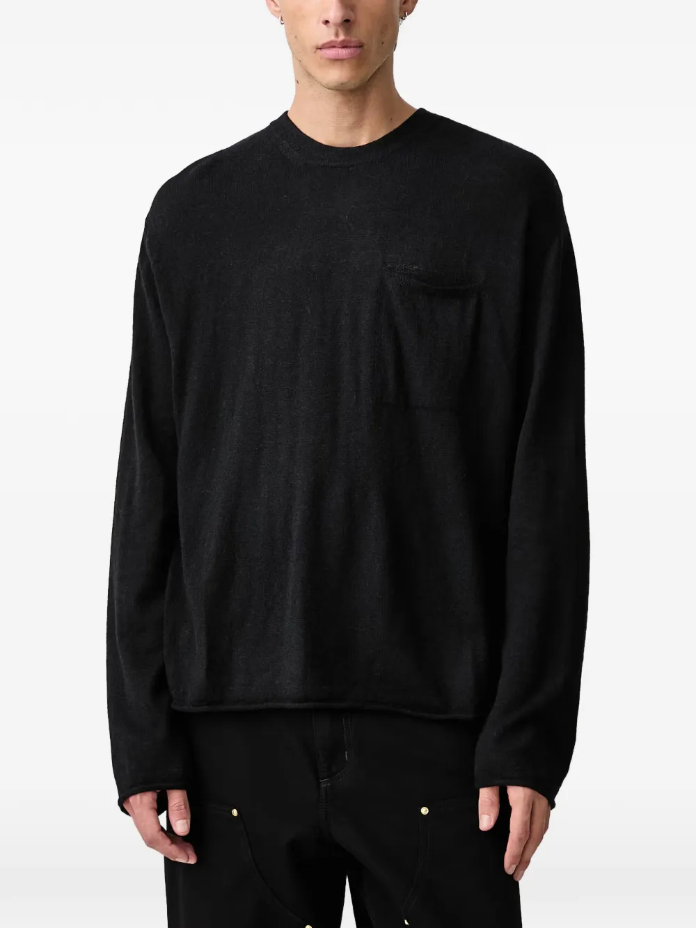 Represent GH knitted long-sleeve top Zwart