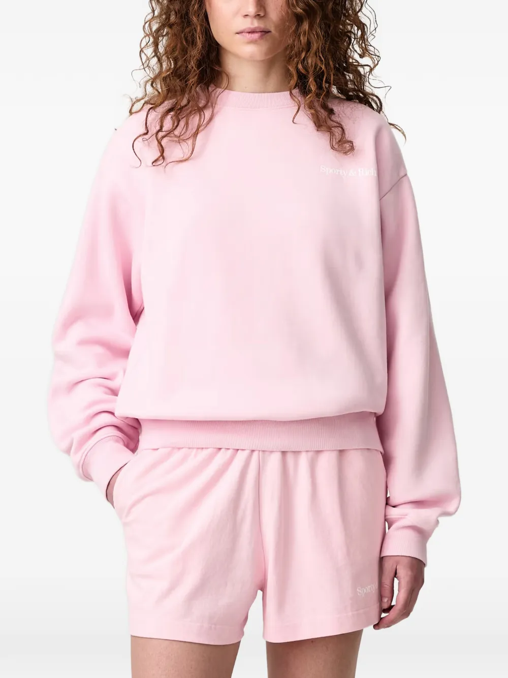 Sporty & Rich logo-print sweatshirt - Rosa