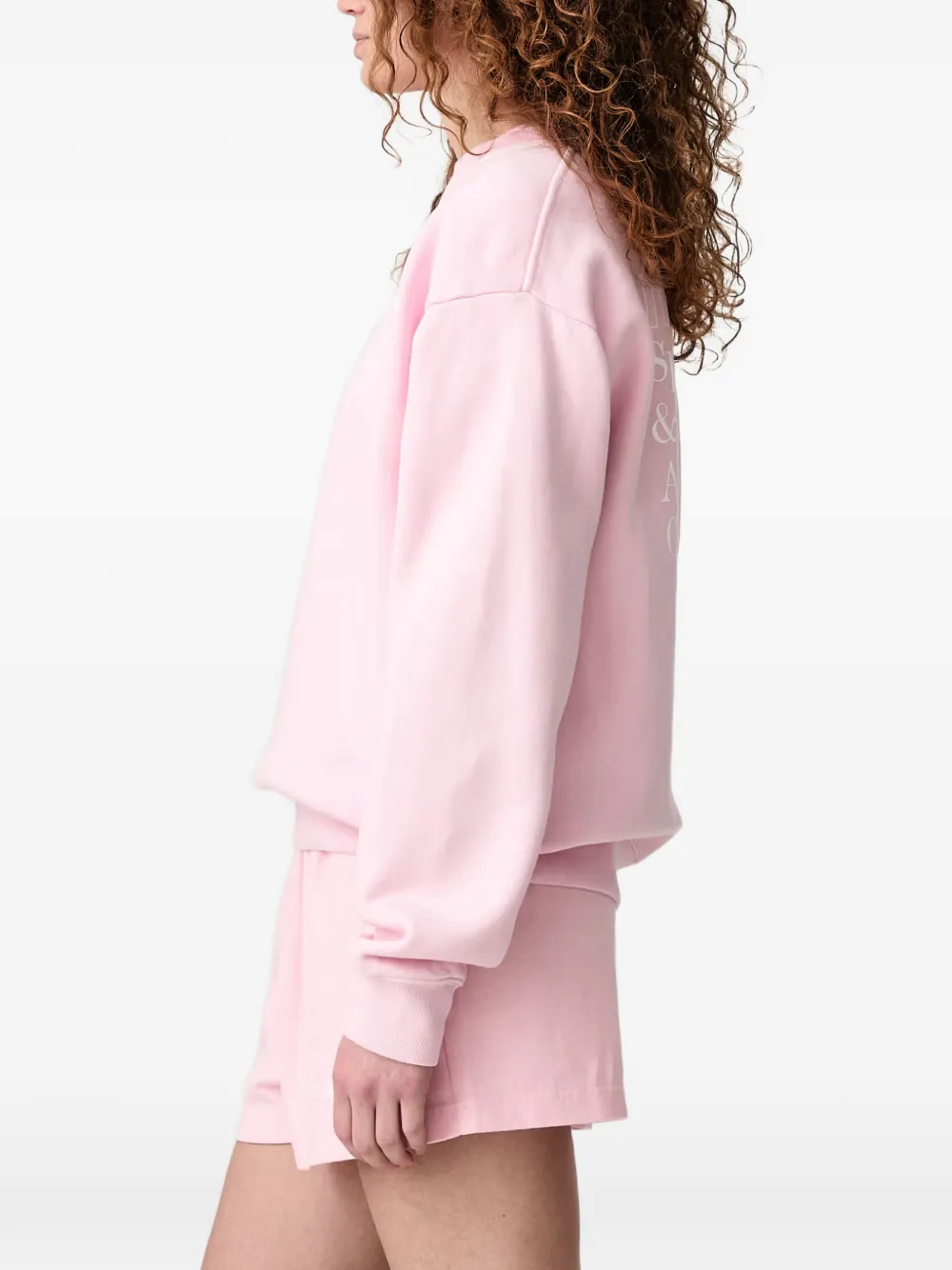 Sporty & Rich logo-print sweatshirt Roze