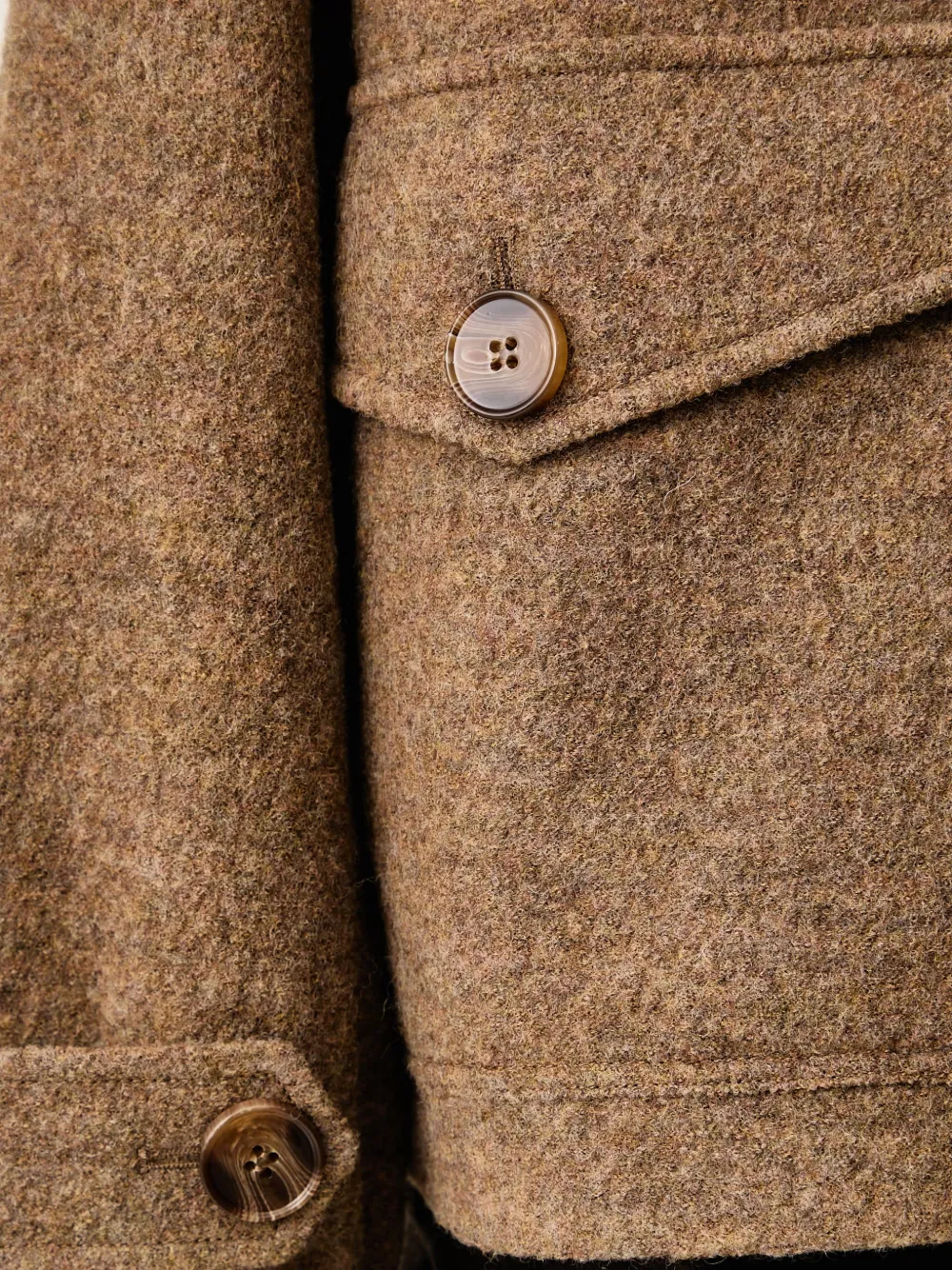 Sessùn Hattson button-up pocket-detail jacket Bruin
