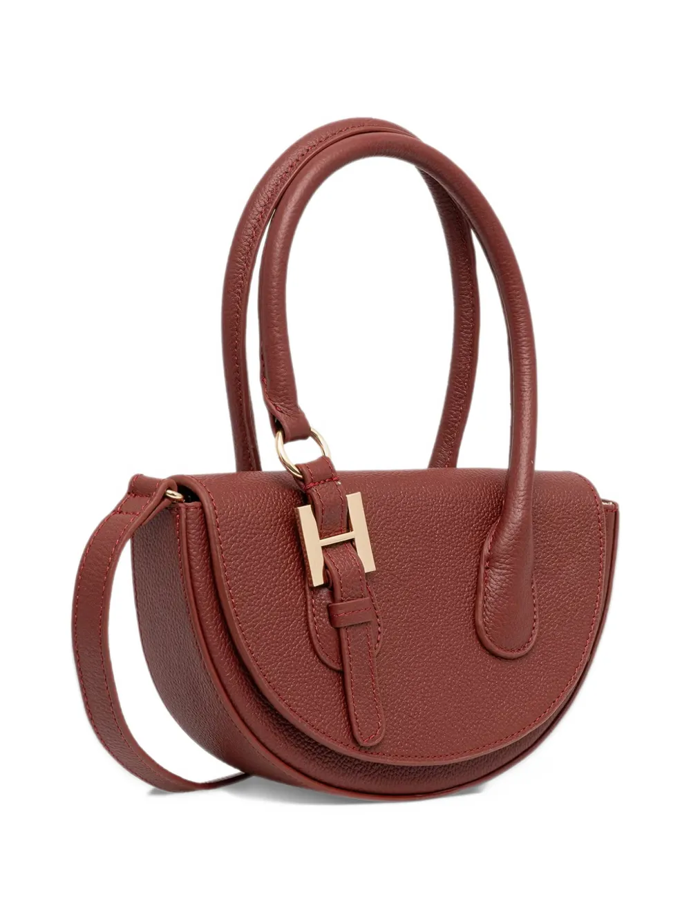 Silvian Heach x New Martina Spanish Neighborhoodshalf-moon logo-plaque tote bag Rood
