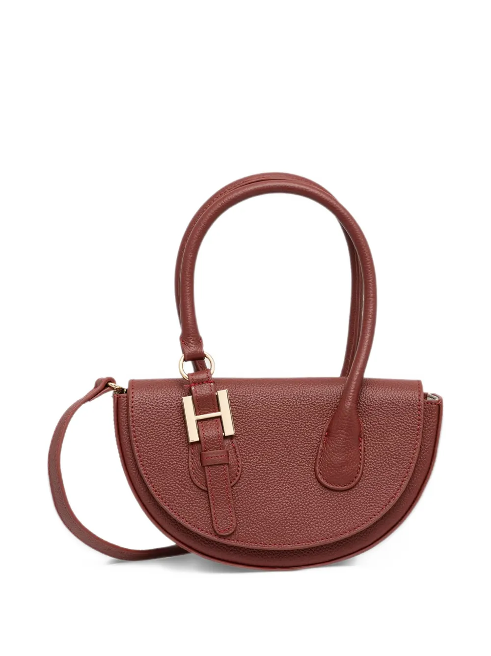 Silvian Heach x New Martina Spanish Neighborhoodshalf-moon logo-plaque tote bag Rood