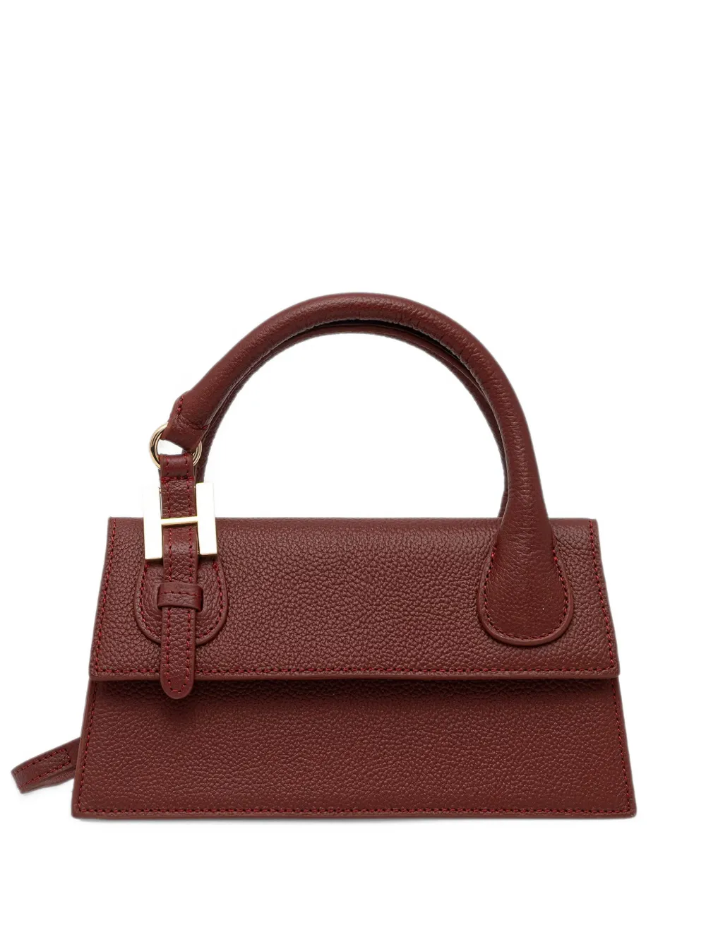 Silvian Heach x New Martina grained-effect buckle-detail tote bag Rood