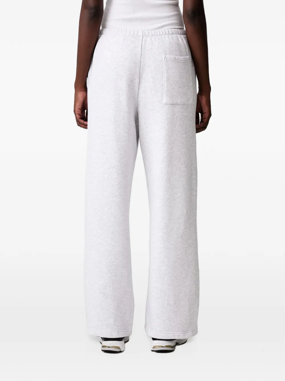 Sporty & Rich Bennett Serif logo-embroidered track pants Grijs