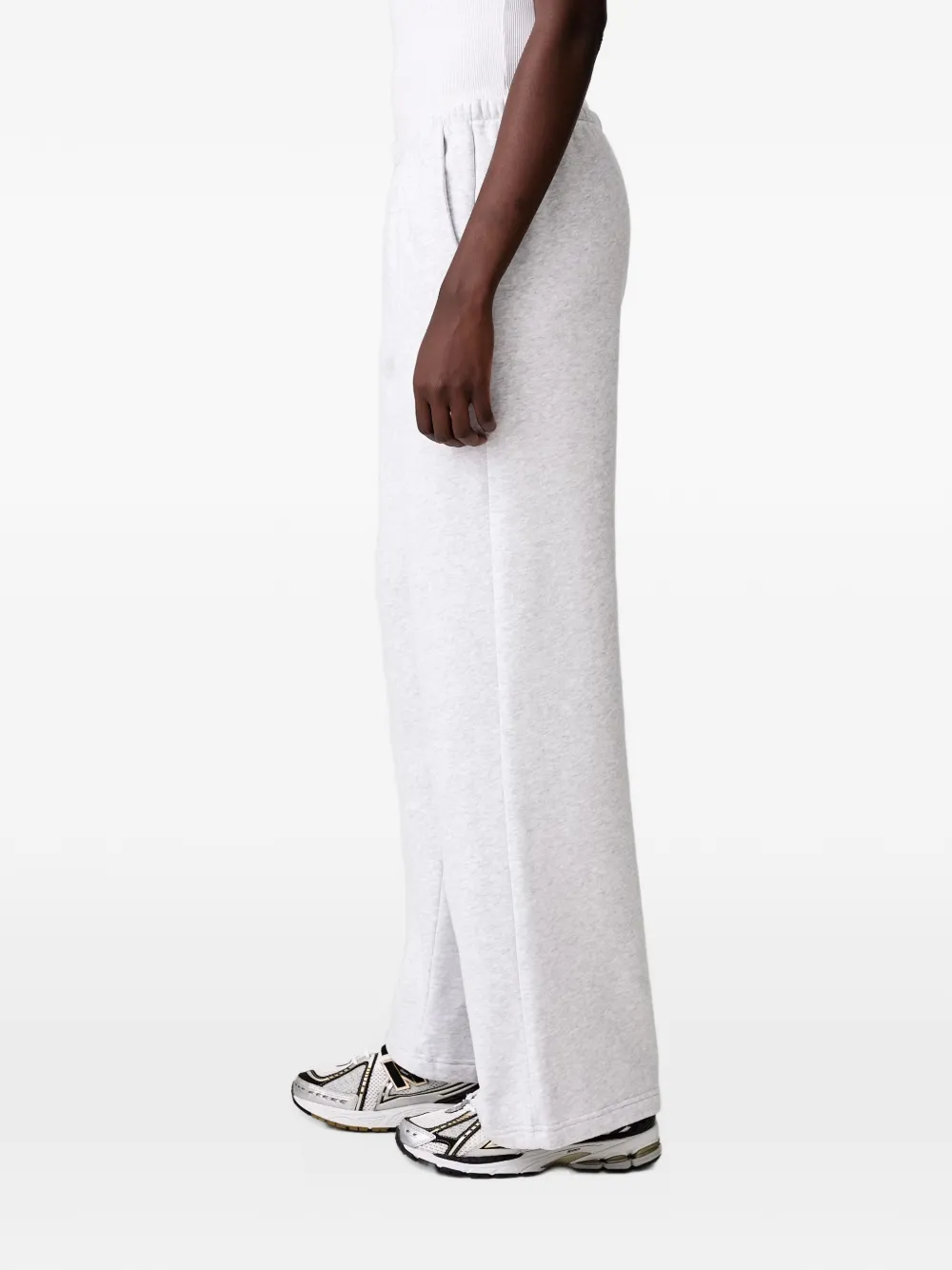 Sporty & Rich Bennett Serif logo-embroidered track pants Grijs