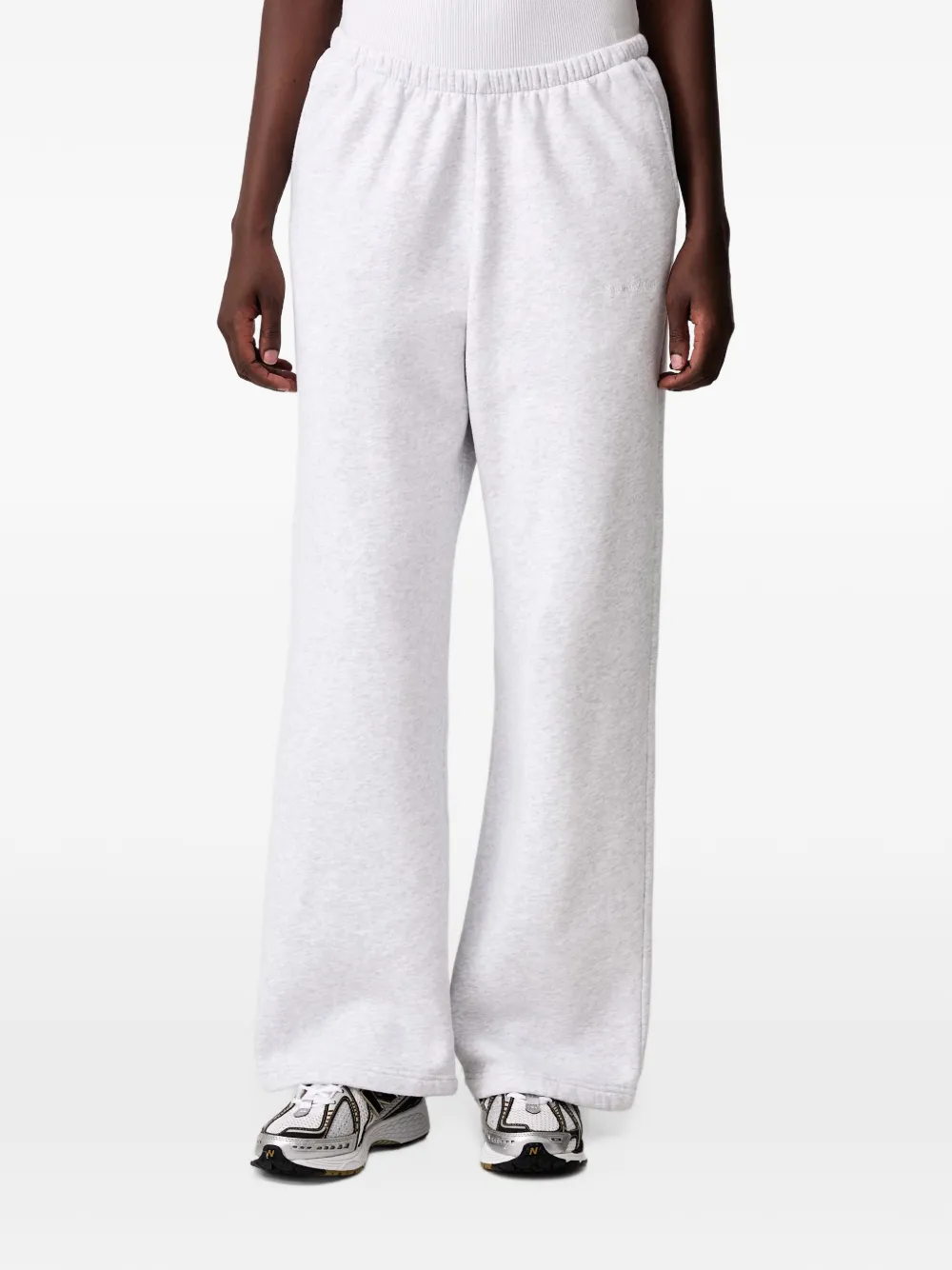 Sporty & Rich Bennett Serif logo-embroidered track pants - Grigio