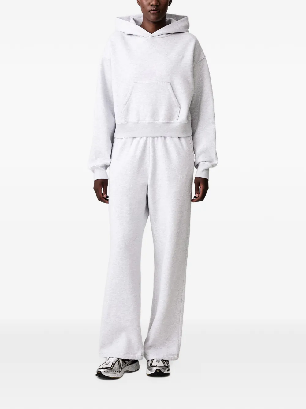 Sporty & Rich Bennett Serif logo-embroidered track pants Grijs
