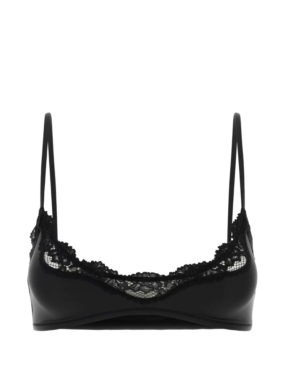 Skims lace-trim scoop bralette - Nero