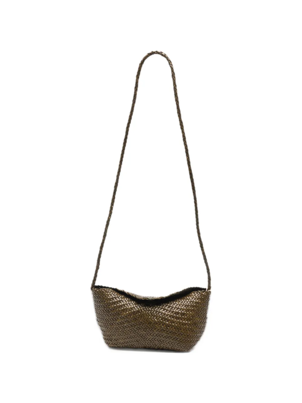 DRAGON DIFFUSION Corsina woven leather shoulder bag - Verde