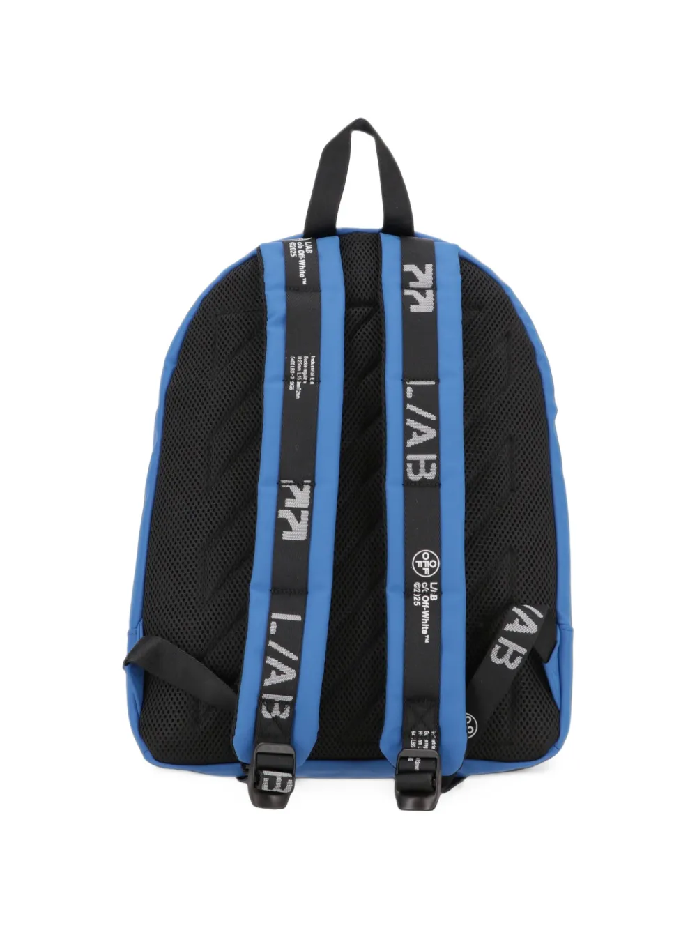 L ab c o Off-White BRB logo-print backpack Blauw