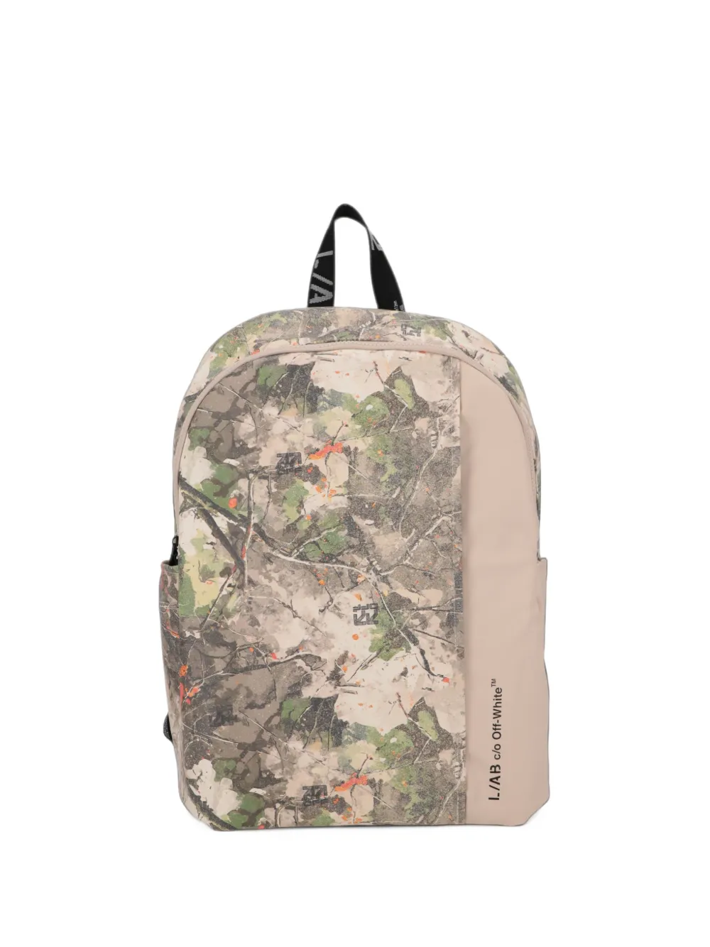 L/ab c/o Off-White Port camouflage-print backpack - Toni neutri