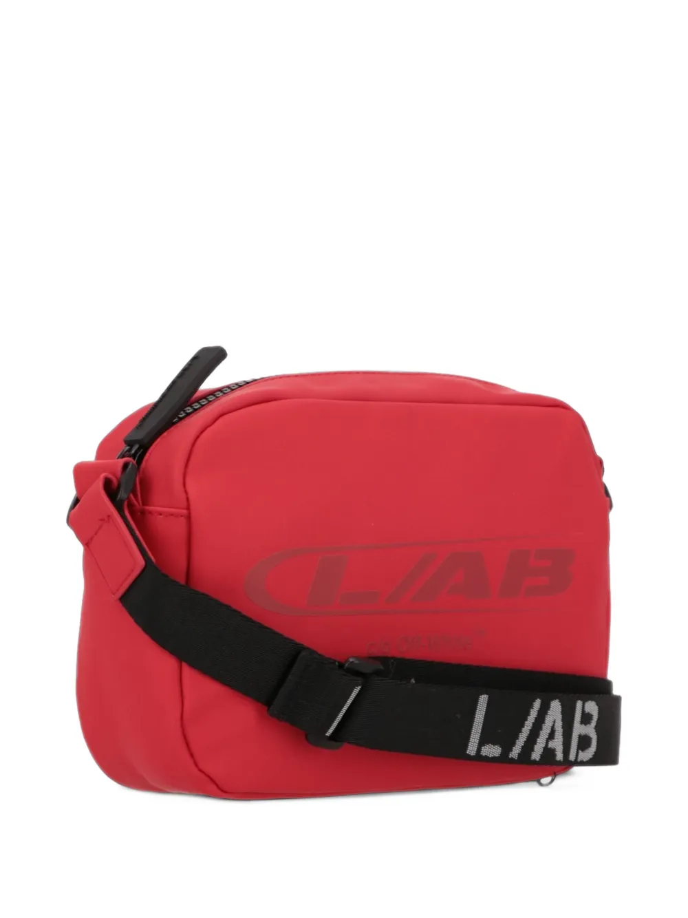 L ab c o Off-White Avenue logo-print crossbody bag Rood