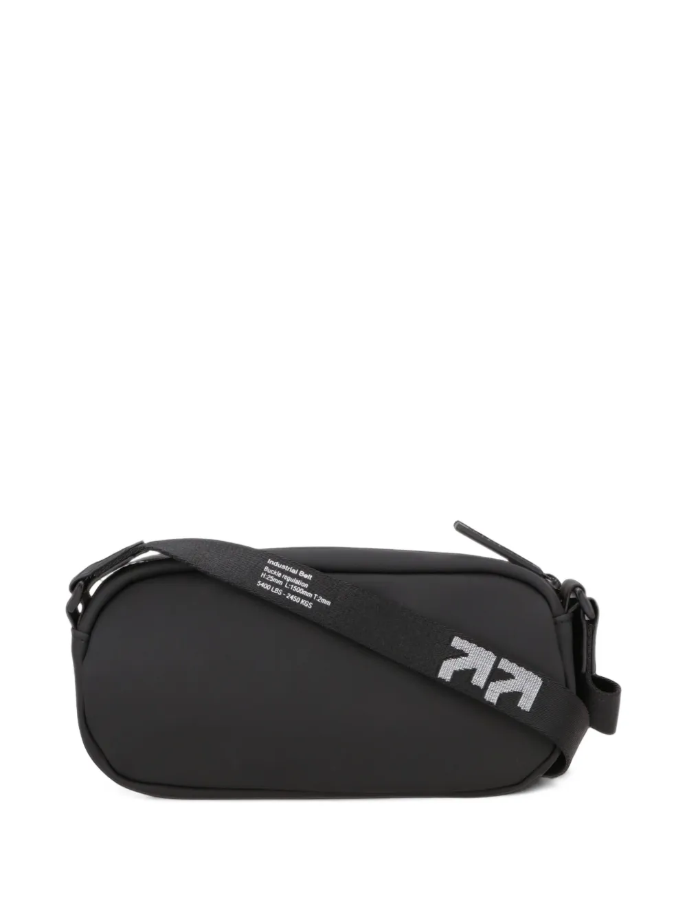 L ab c o Off-White oval logo-print crossbody bag Zwart